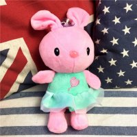 可爱毛绒玩具布娃娃送女友生儿童婚庆礼物 粉色小兔 棉+涤纶