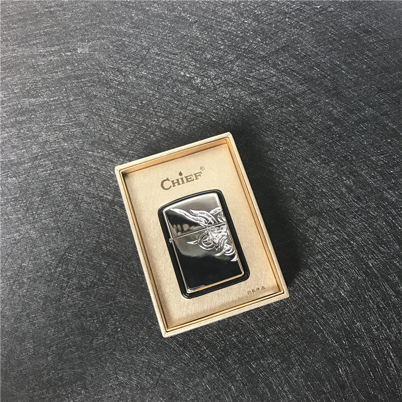 个性创意防风合金火机银色1