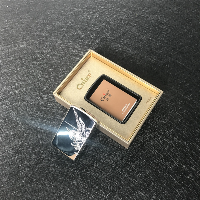 个性创意防风合金火机银色2