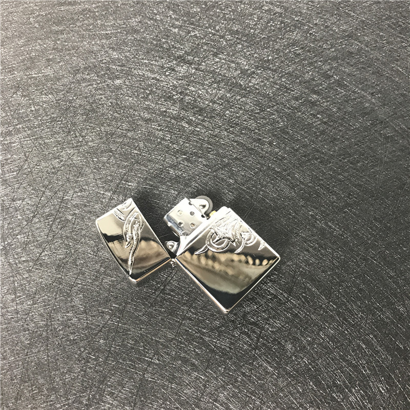 个性创意防风合金火机银色4
