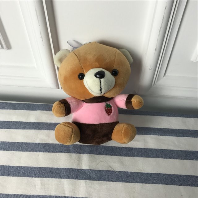 褐色粉衣小熊	PP棉 抱枕毛绒玩具送女友生儿童婚庆礼物