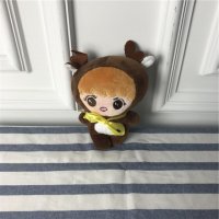 褐色小娃娃 PP棉 抱枕毛绒玩具送女友生儿童婚庆礼物