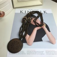 褐色	    椰子壳	项链 椰子壳材质特色项链 度假必备