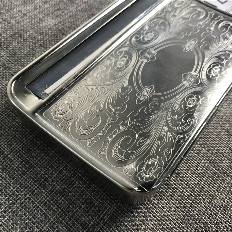 银色暗纹	创意超薄香烟盒香烟夹便携男士香烟盒2