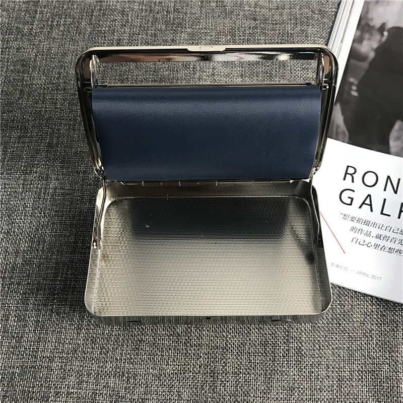 银色暗纹	创意超薄香烟盒香烟夹便携男士香烟盒4