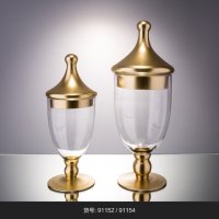 金色玻璃花盆花器时尚玻璃花瓶摆件