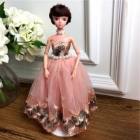 手工制作全身关节可以动婚纱娃娃（配礼盒支架防滑垫）五个一包装，清色装，可零售