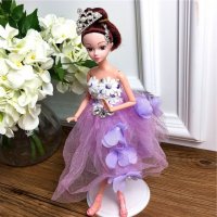 手工制作全身关节可以动婚纱娃娃（配礼盒支架防滑垫）五个一包装，清色装，可零售