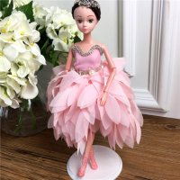 手工制作全身关节可以动婚纱娃娃（配礼盒支架防滑垫）五个一包装，清色装，可零售