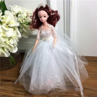 手工制作全身关节可以动婚纱娃娃（配礼盒支架防滑垫）五个一包装，清色装，可零售