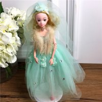 手工制作全身关节可以动婚纱娃娃（配礼盒支架防滑垫）五个一包装，清色装，可零售