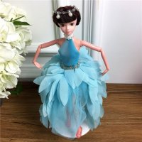 手工制作全身关节可以动婚纱娃娃（配礼盒支架防滑垫）五个一包装，清色装，可零售