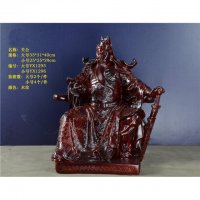 关公木纹摆件家居饰品精品摆件