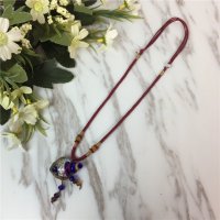 香水精油瓶项链装饰复古香薰琉璃吊坠朱砂胎毛挂件毛衣链饰品女