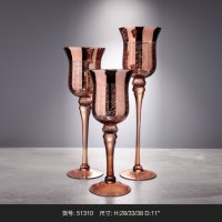 褐色玻璃花盆花器时尚玻璃花瓶摆件