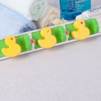 安雅卫生间浴室拖把架免打孔太空铝多功能无痕扫把架挂架挂钩打孔（2勾3挂）