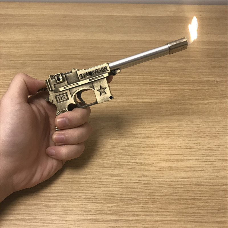 手枪造型打火机 创意个性防风明火打火机创意礼物3