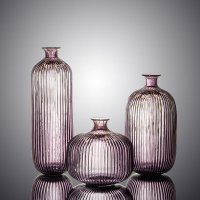 浅紫色玻璃花瓶灵感创造现代简约花器创意时尚家装饰品家居工艺品摆件