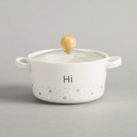 白色	陶瓷 北欧泡面碗 家用实用带盖子碗