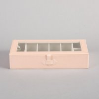 粉色 皮质眼镜盒女小清晰优雅 大号墨镜手表盒创意展示盒