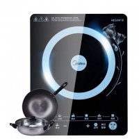 美的（Midea）电磁炉 C21-WT2103A  八档火力家用电磁锅（赠汤锅+炒锅）