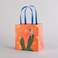 橙色 白卡纸纸袋礼品手提袋（小）