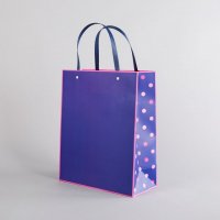 紫色 简约白卡纸纸袋礼品手提袋