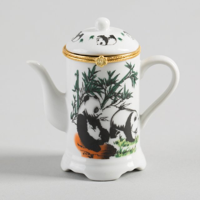 特色中国风牙签筒 茶壶形（熊猫款）