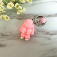时尚创意可爱卡通立体造型情侣钥匙扣小挂件钥匙圈