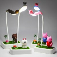 创意新款微景观草坪台灯 LED学习台灯 卡通USB充电台灯