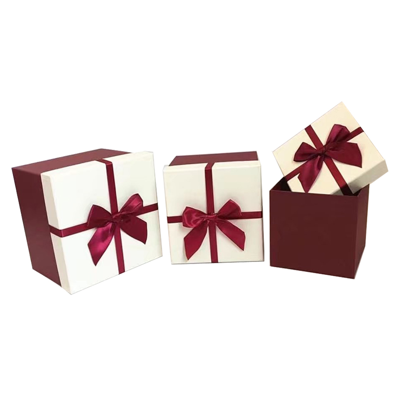 礼品盒正方形加高三件套礼物盒 正方形简约礼品盒 鲜花盒4