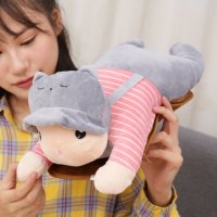 双插手毛绒玩具卡通充电热水袋 安全防爆自动断电