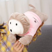 双插手毛绒玩具卡通充电热水袋 安全防爆自动断电