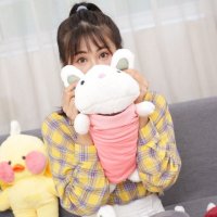 双插手毛绒玩具卡通充电热水袋 安全防爆自动断电