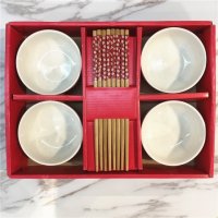 陶瓷碗套装 礼品日韩手绘碗筷套装