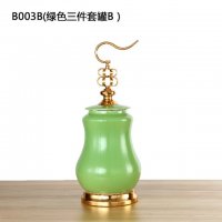 绿色陶瓷罐B003B