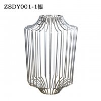 4*4小四方铁花瓶高ZSDY001-1银