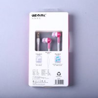 粉红色长方形盒入耳式耳机 立体音电脑手机耳机 QS46