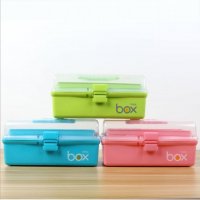 桌面收纳盒家用多功能便携工具医药箱多层手提素描美术工具零件箱