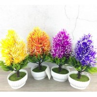 厂家直销 新款仿真小盆栽 绿植摆件 仿真花批发 工程装饰品 A867