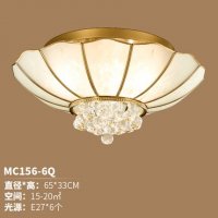 全铜美式水晶灯欧式客厅灯现代简约餐厅灯具创意卧室吸顶灯