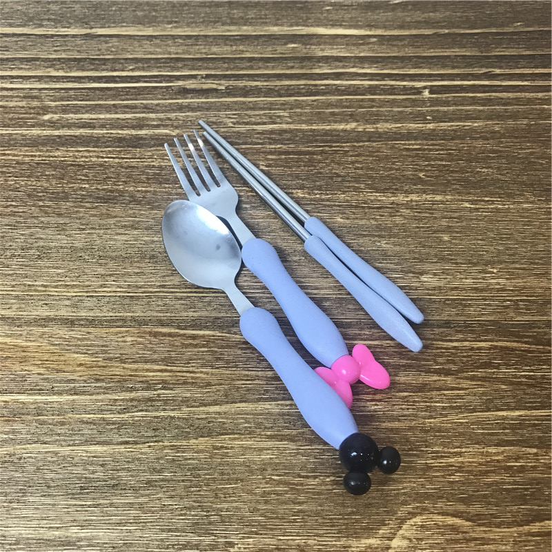 不锈钢便携餐具套装不锈钢勺子叉子筷子2