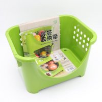水果蔬菜架厨房置物架收纳筐落地3层多层2层塑料用品用具放菜篮子