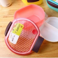 韩版精品 供应儿童饭盒 微波炉加热塑料分格便当盒 日式饭盒批发