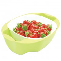 创意厨房用品水果盘塑料洗菜盆家用小号双层沥水收纳蔬果沥水篮