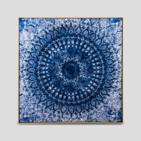 现代艺术画蓝彩 高档耐磨油画布+高分子外框