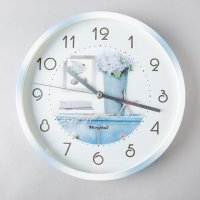 仿蓝白云石纹 ABS 田园创意座钟台钟 QG1202