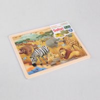 20片拼图玩具木质拼图 积木玩具 野生动物