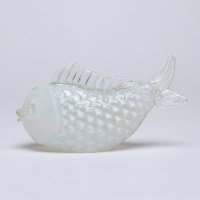 现代简约鱼工艺品摆件手工玻璃摆件装饰品创意时尚客厅卧室摆件E21062010C
