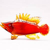2198-2红色鱼摆件